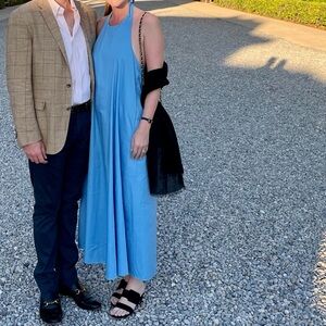 Pomander Place Breakers Blue Lyle Halter Dres